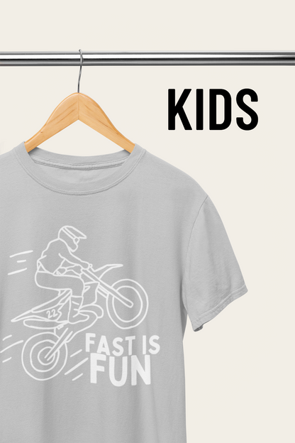 KIDS Fast Is Fun Grey Tee